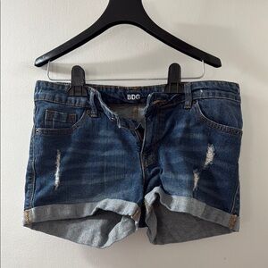 BDG Blue Jean Shorts with Cuffed Hem